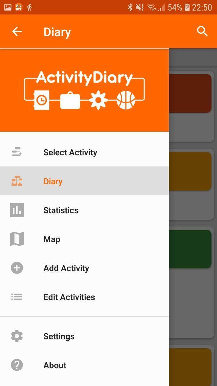 Activity Diary screenshot