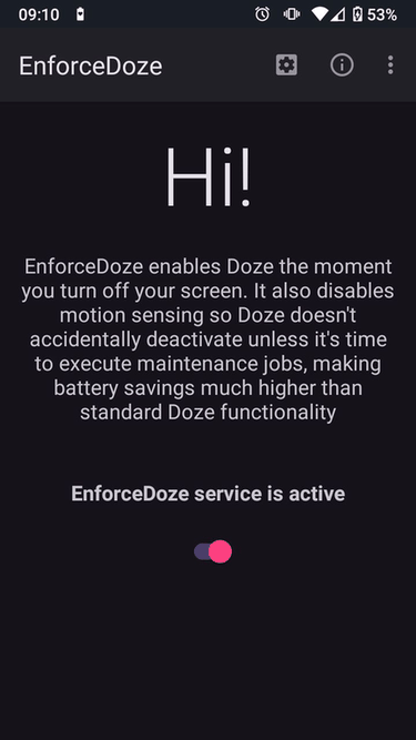 EnforceDoze screenshot