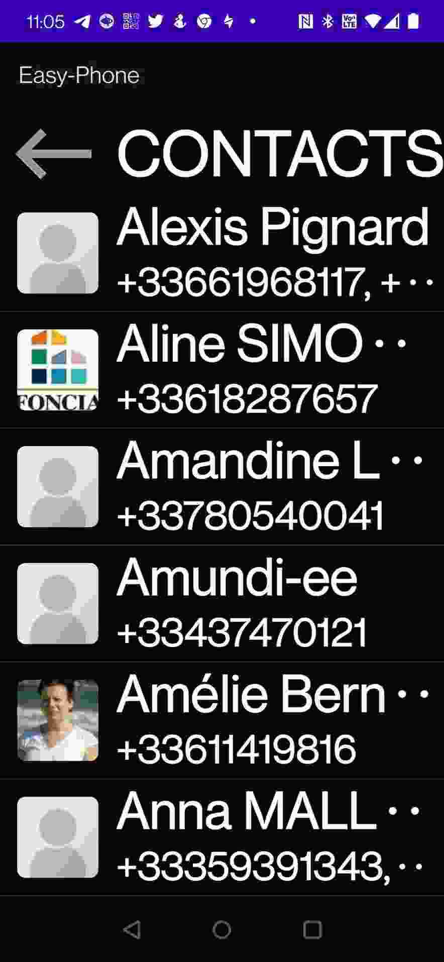 Easy-phone screenshot