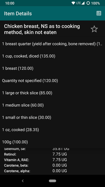 Open FNDDS Viewer screenshot