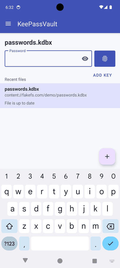 KeePassVault screenshot