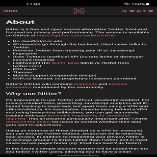Nitter for Android screenshot