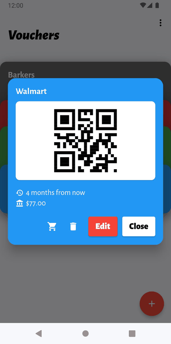 Voucher Vault screenshot