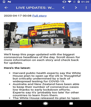 News Reader screenshot