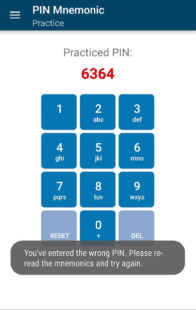 PIN Mnemonic screenshot