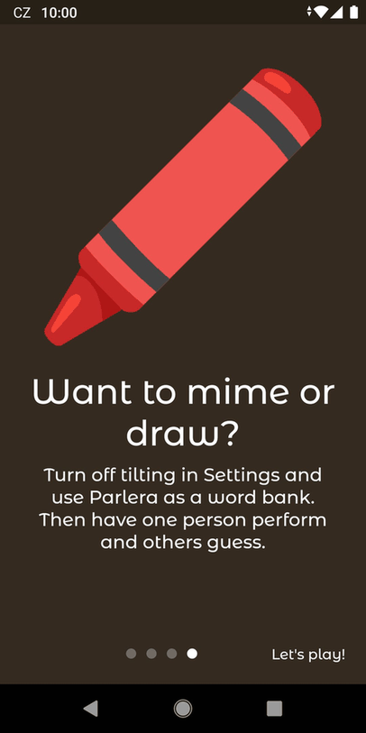 Parlera — word guessing game screenshot