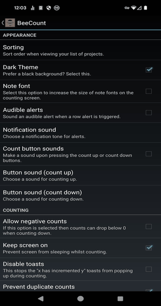 BeeCount Knitting Counter screenshot
