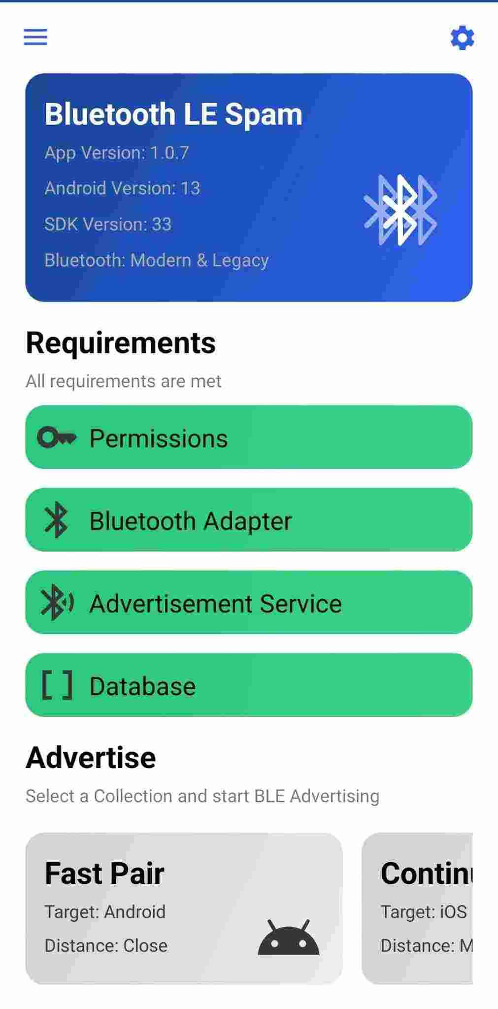 Bluetooth LE Spam screenshot