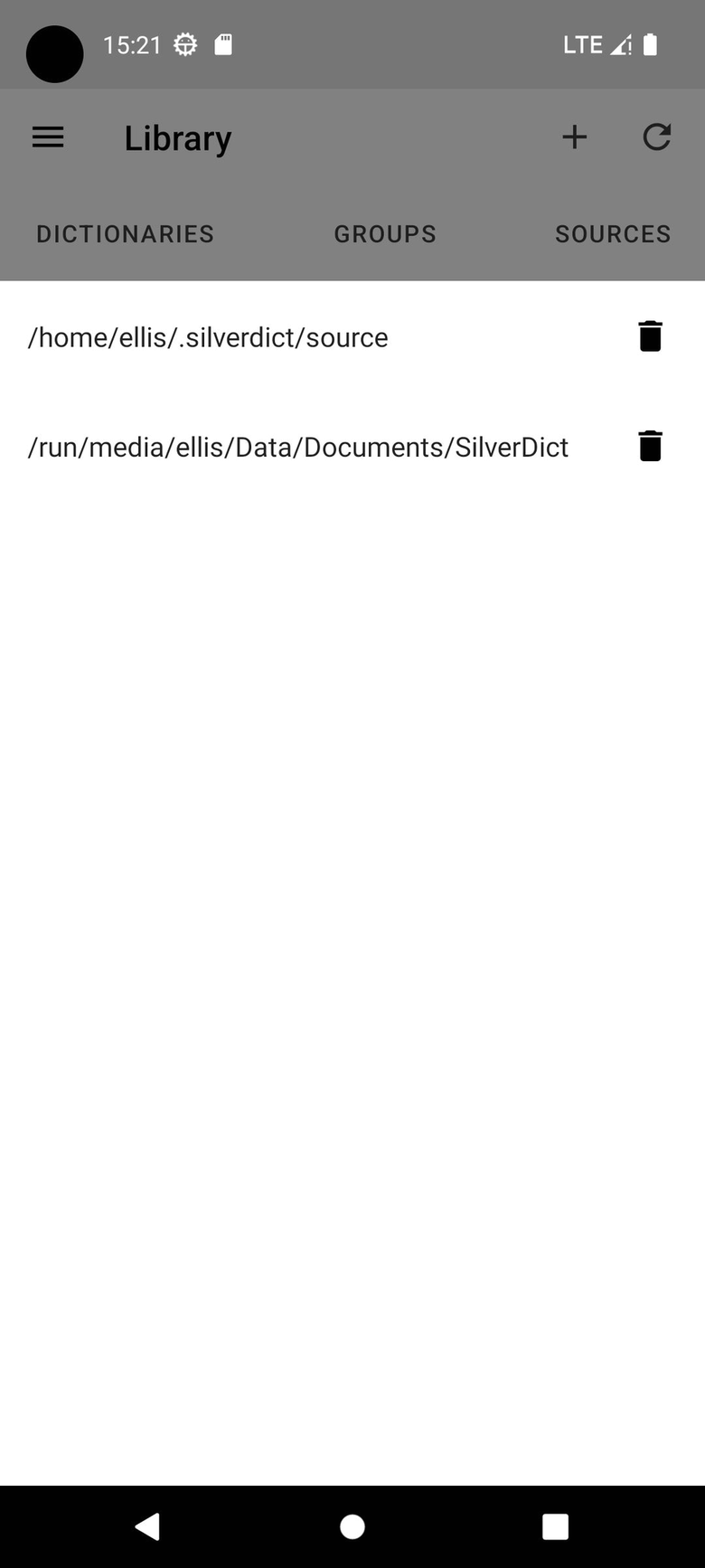 SilverDict screenshot