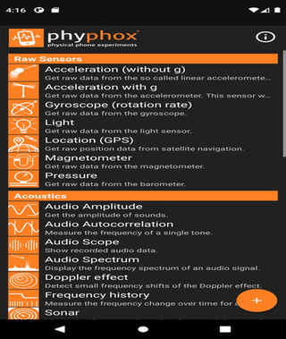phyphox screenshot