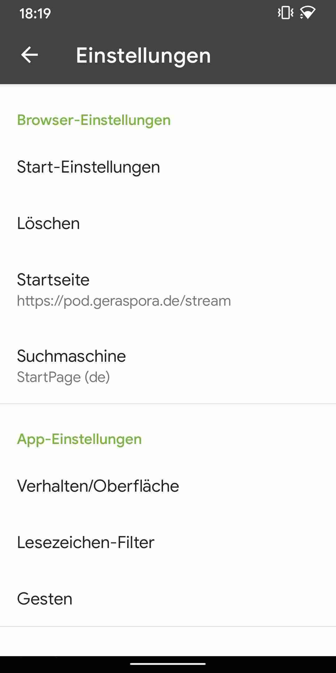 FOSS Browser screenshot