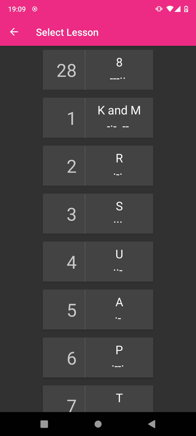 Morse Trainer screenshot