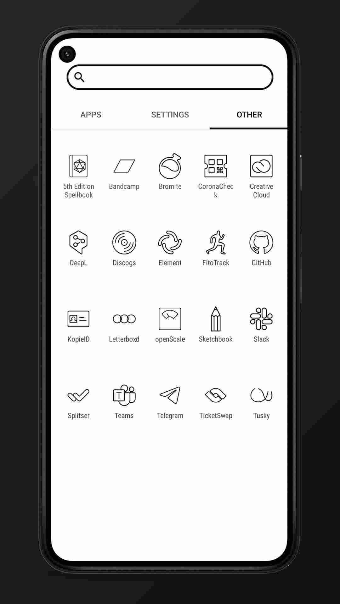 Arcticons Black screenshot