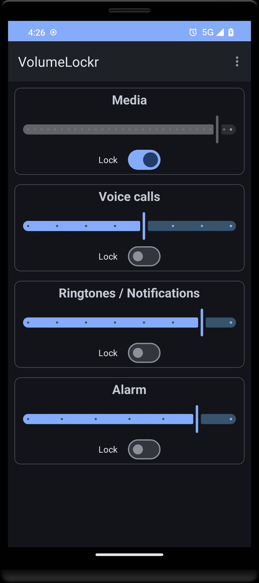 VolumeLockr screenshot