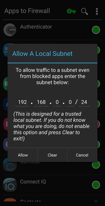 Karma Firewall screenshot