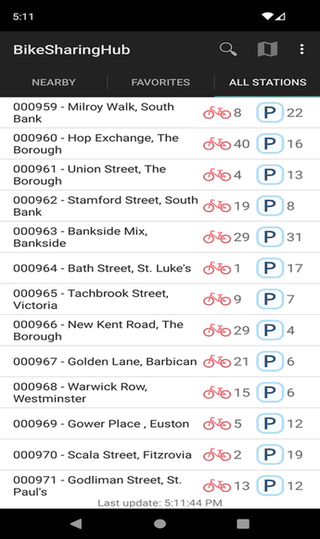 BikeSharingHub screenshot