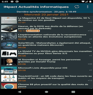 Next Actualités informatiques screenshot