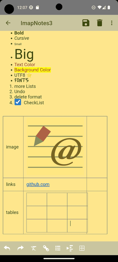 ImapNotes3 screenshot