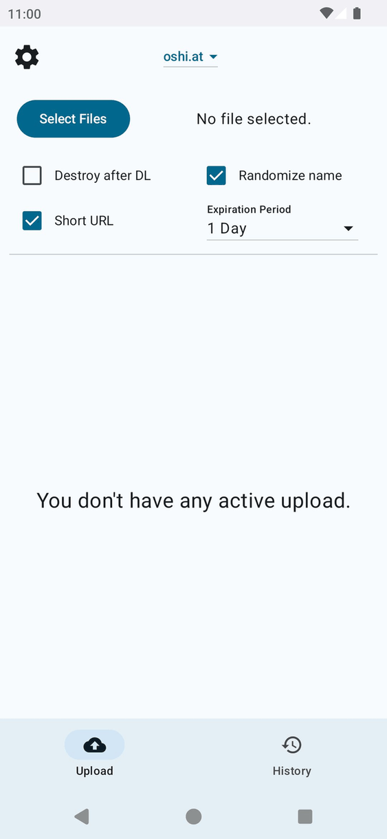 Oshi Uploader screenshot
