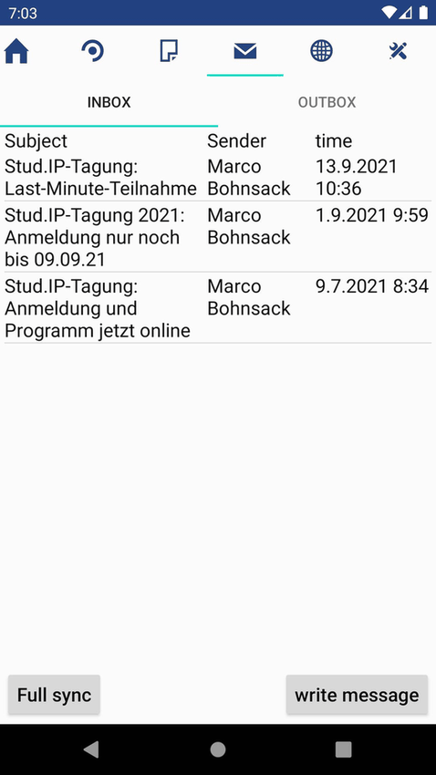 unofficial Stud.IP-app screenshot