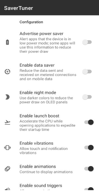 SaverTuner screenshot