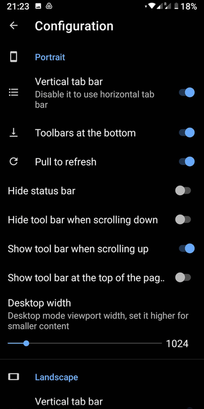 Fulguris Web Browser screenshot