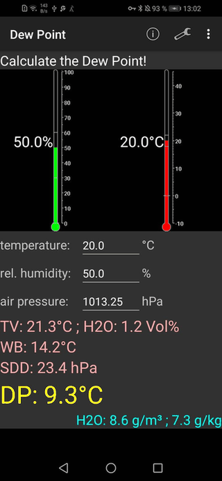 Dew Point screenshot