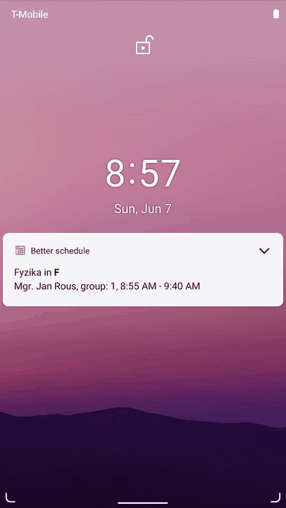 Better Schedule (Bakaláři) screenshot
