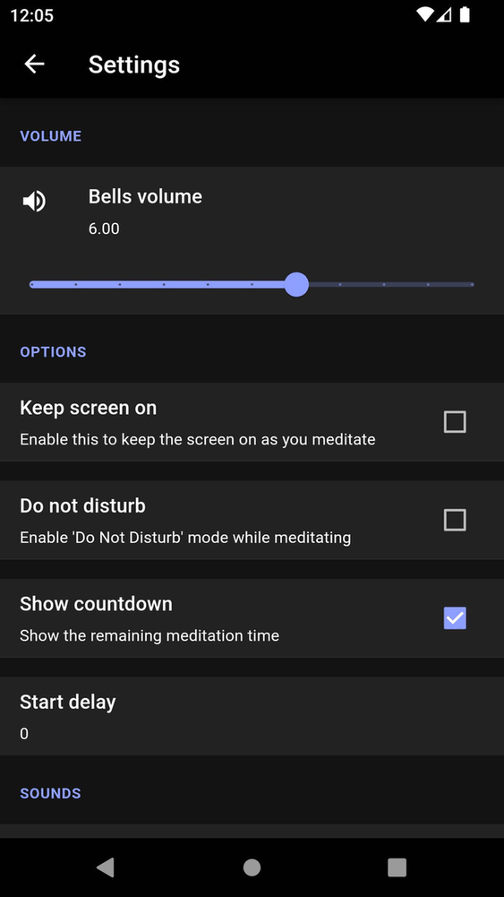 Meditation screenshot