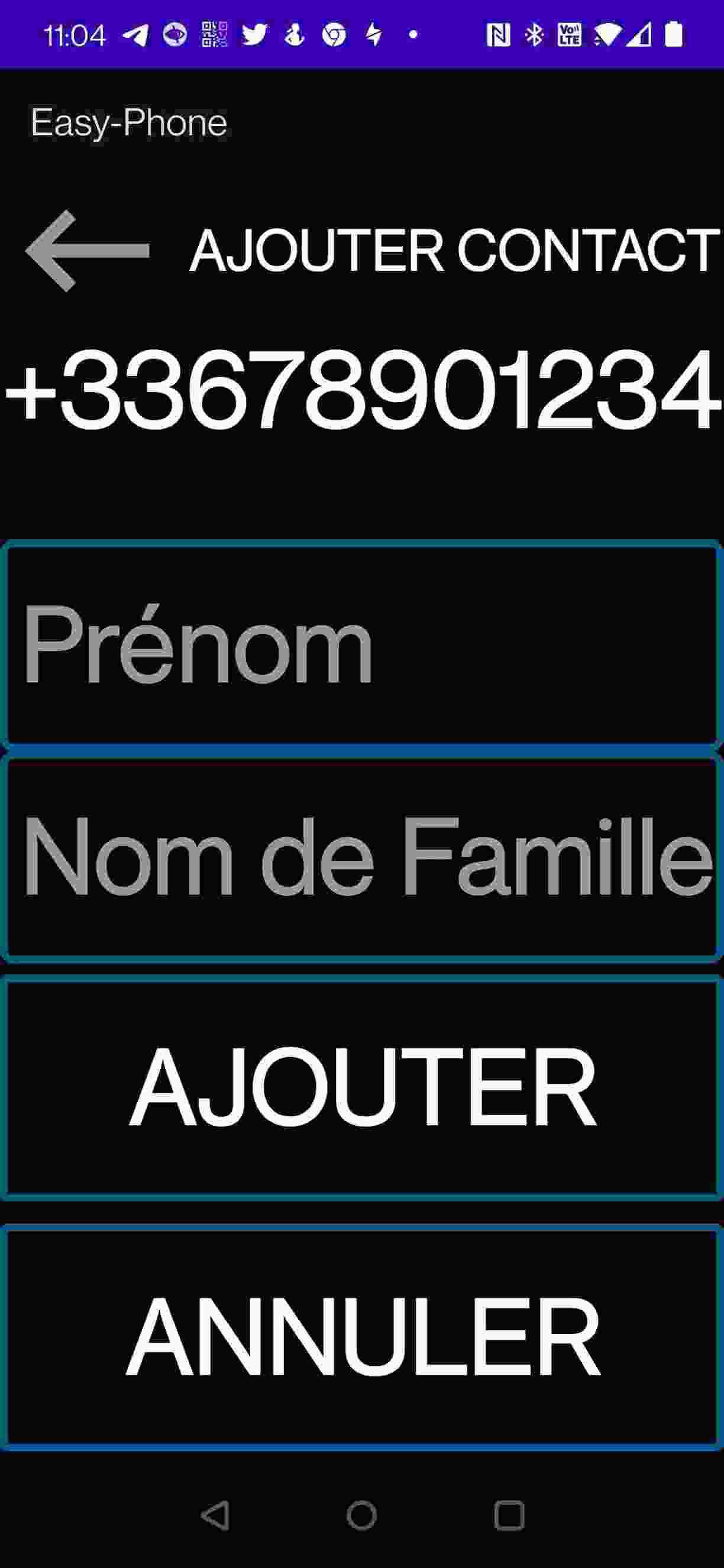 Easy-phone screenshot