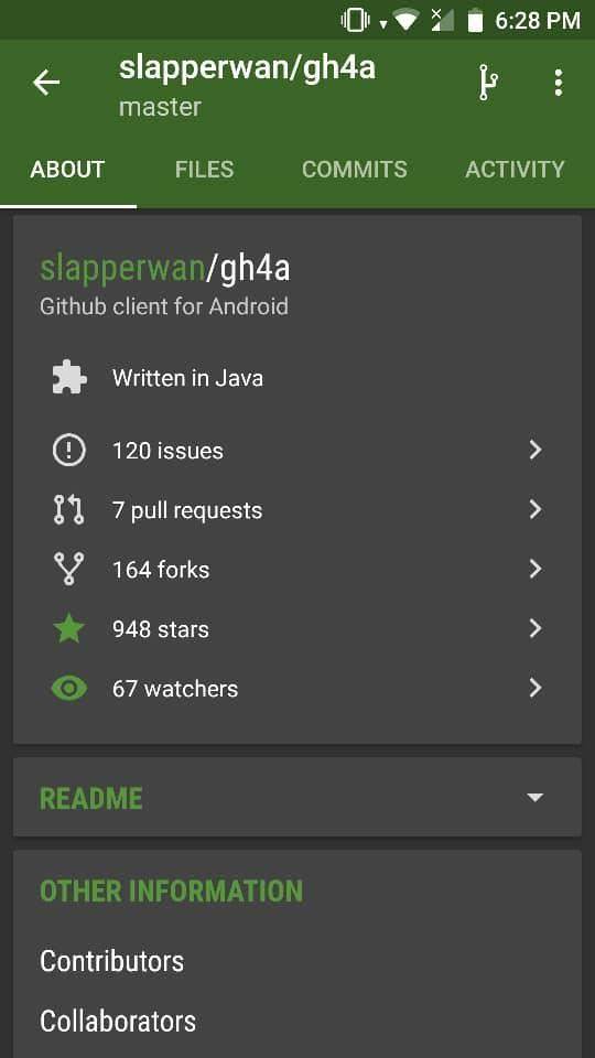 OctoDroid screenshot