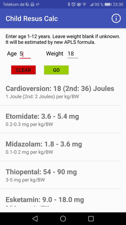 Child Resus Calc screenshot