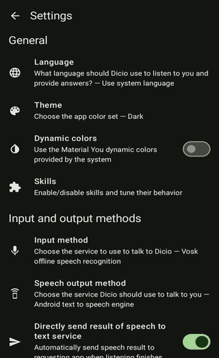 Dicio assistant screenshot