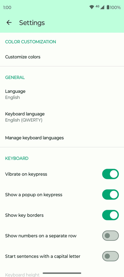 Fossify Keyboard screenshot