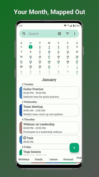 Fossify Calendar screenshot