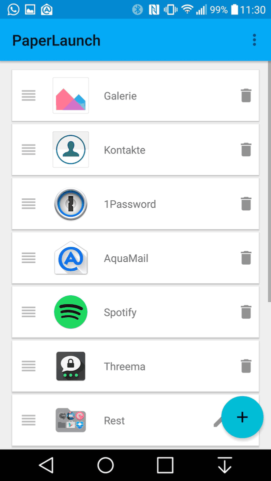 PaperLaunch: Side launcher screenshot