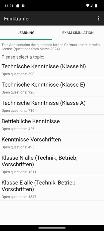 Funktrainer screenshot