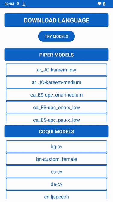 SherpaTTS screenshot