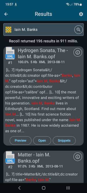 RecollDroid screenshot