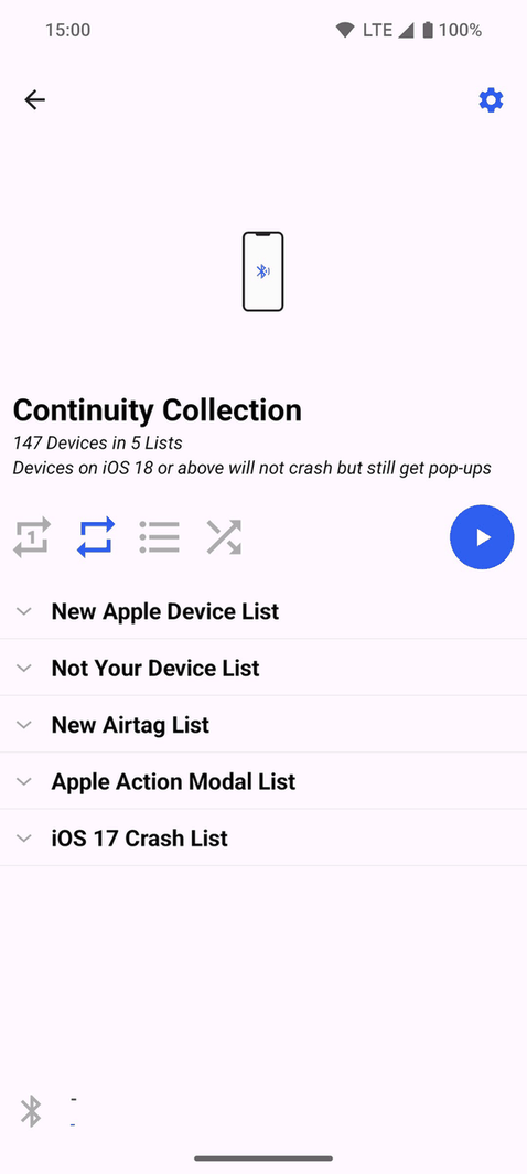 Bluetooth LE Spam screenshot
