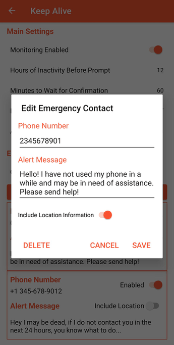 Keep Alive screenshot