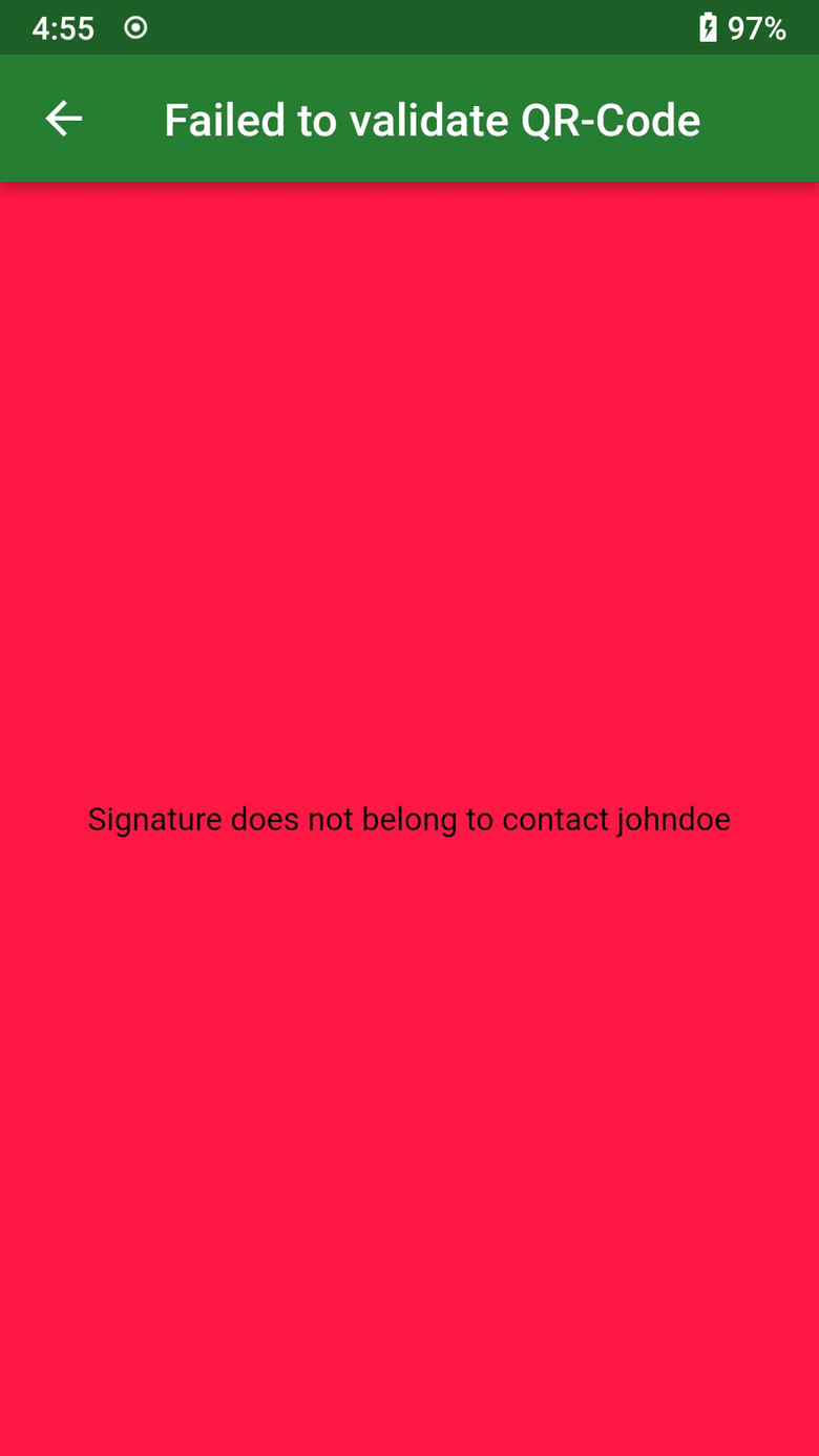 Cryptographic ID screenshot