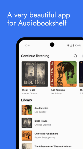 Lissen: Audiobookshelf client screenshot
