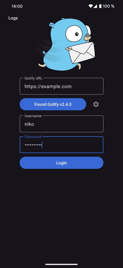 Gotify screenshot