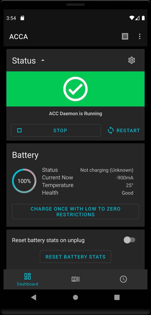 Advanced Charging Controller (ACCA) screenshot