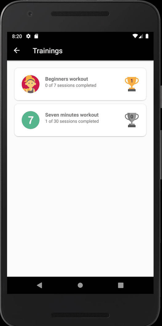 openWorkout screenshot