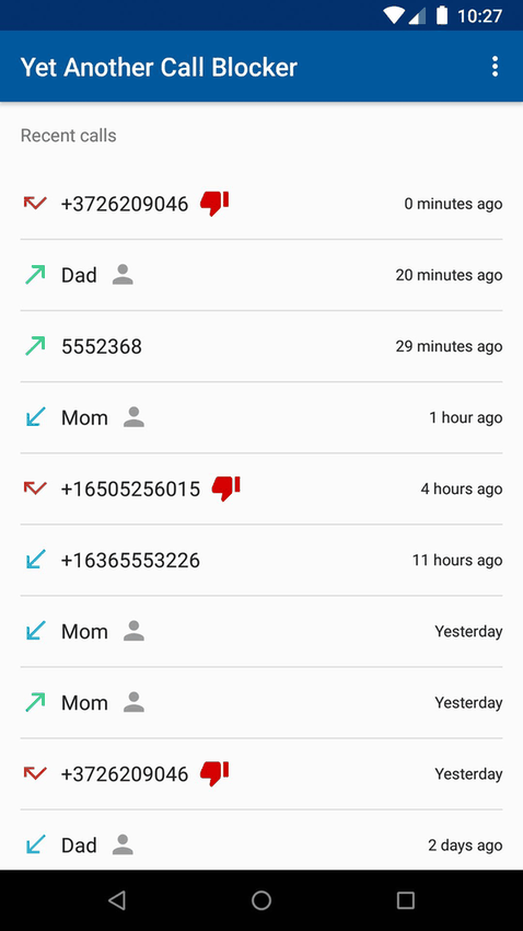 Yet Another Call Blocker screenshot