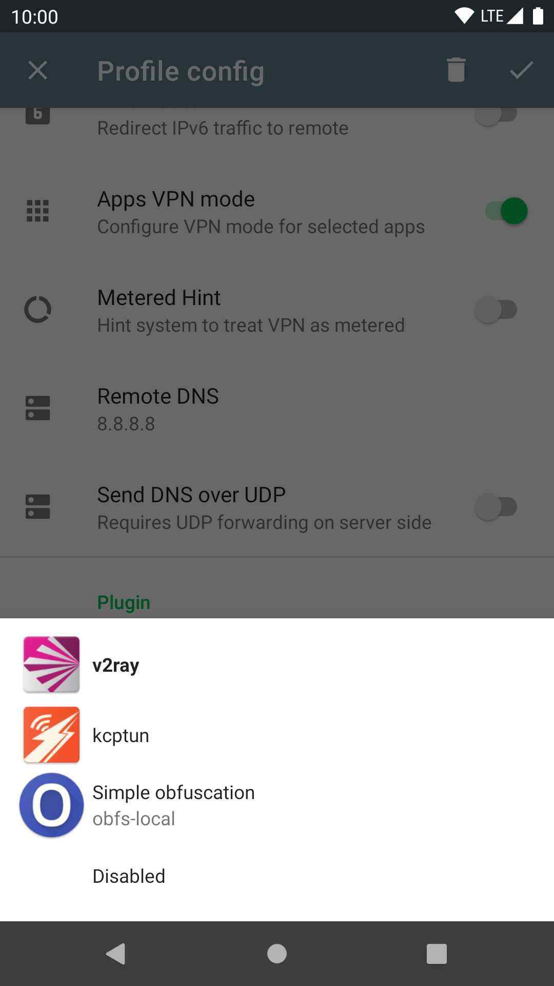 V2ray Plugin screenshot