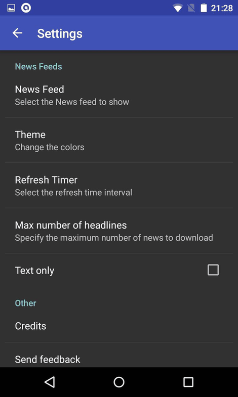 News Reader screenshot