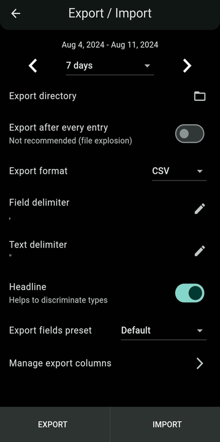 Blood pressure monitor screenshot